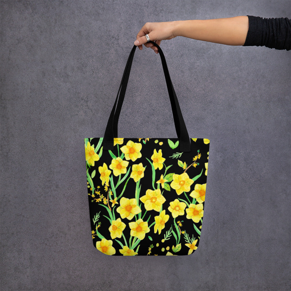 Daffodils at Night Tote bag