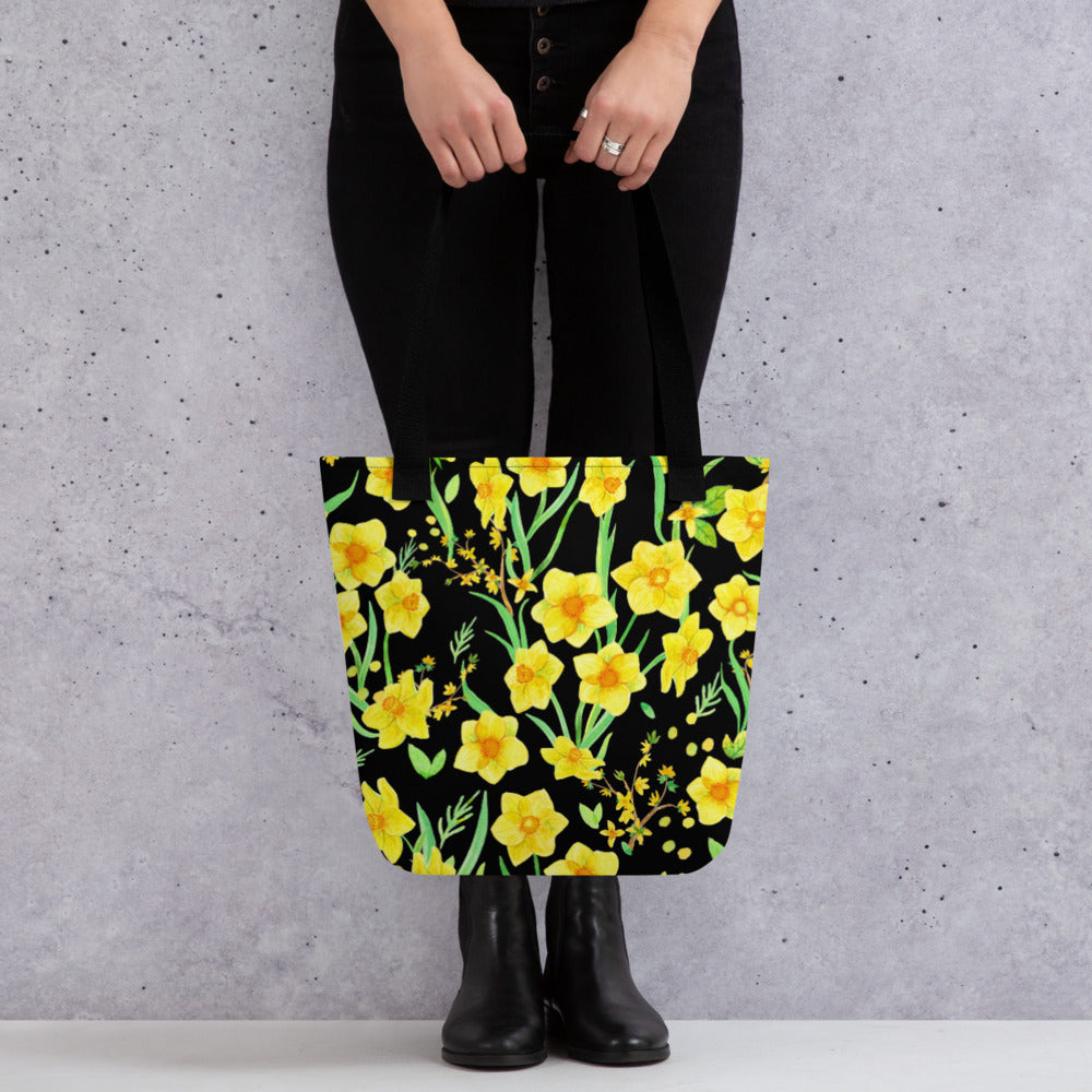 Daffodils at Night Tote bag