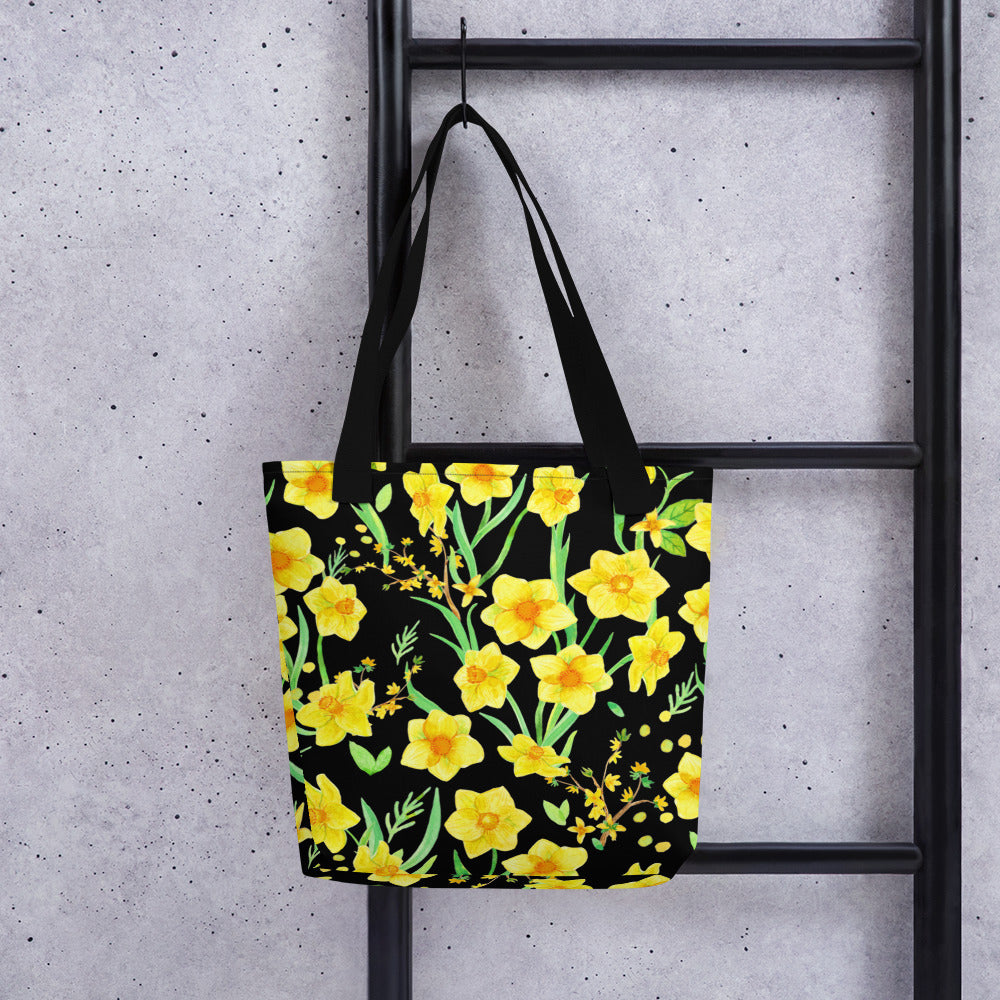Daffodils at Night Tote bag