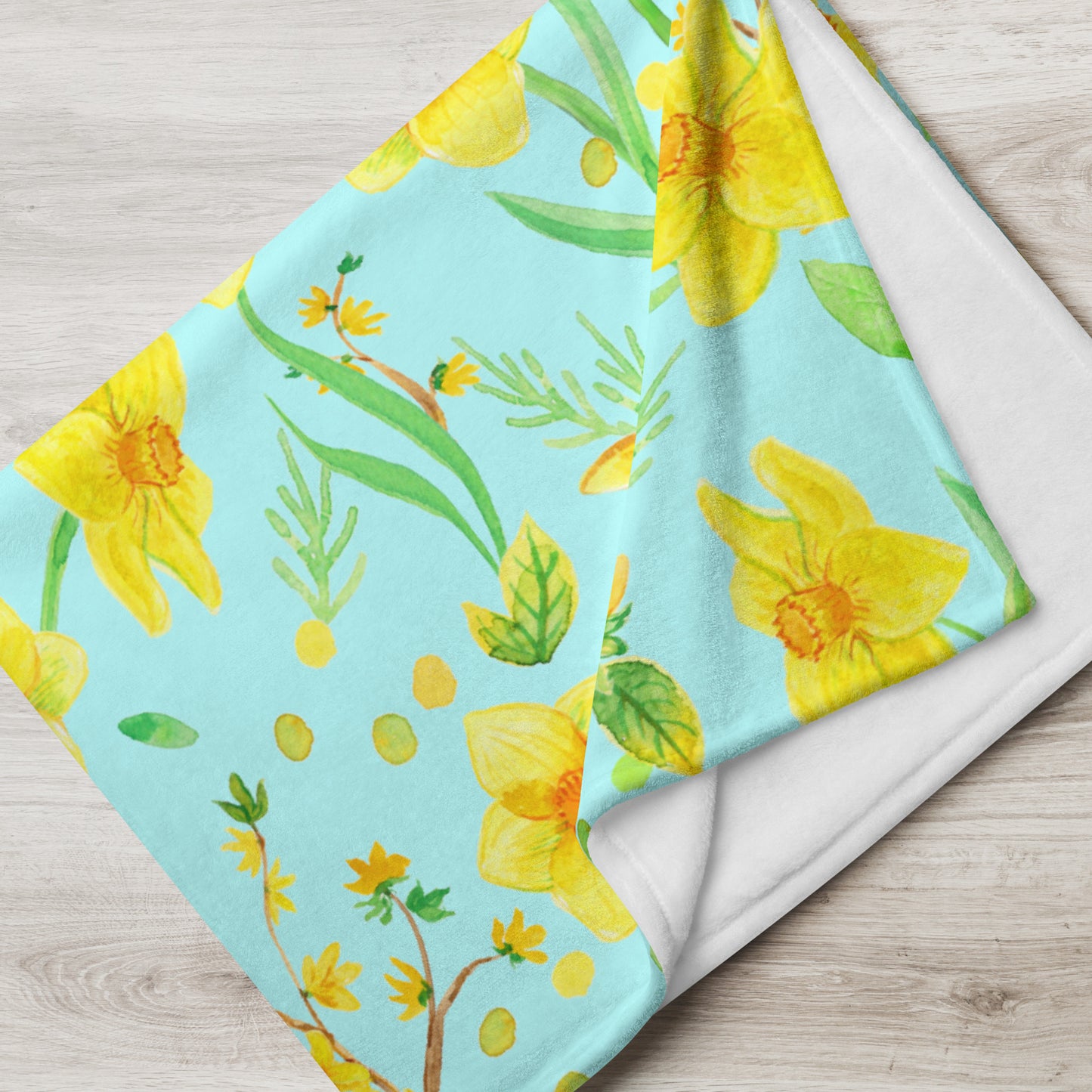 Daffodil Garden Throw Blanket