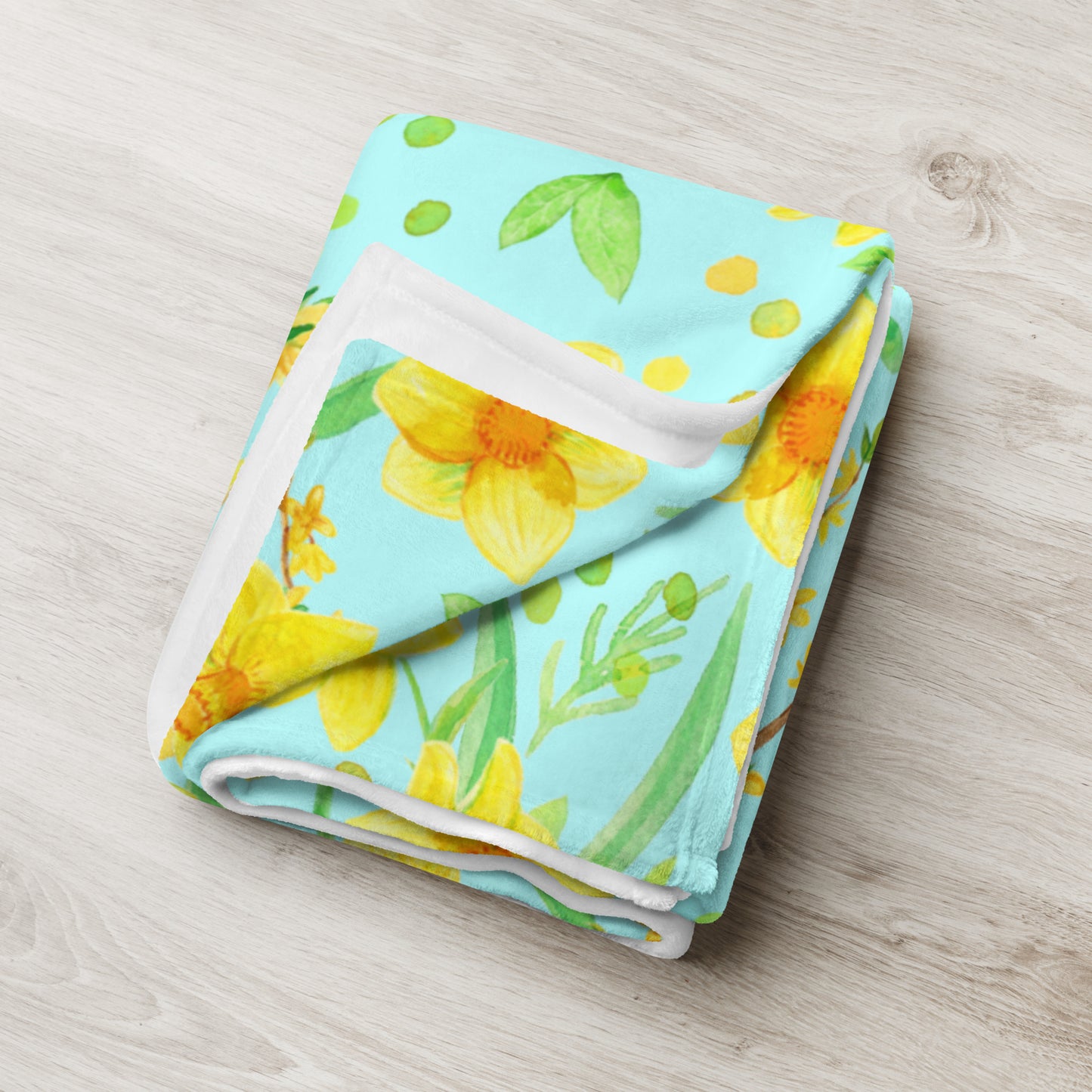 Daffodil Garden Throw Blanket