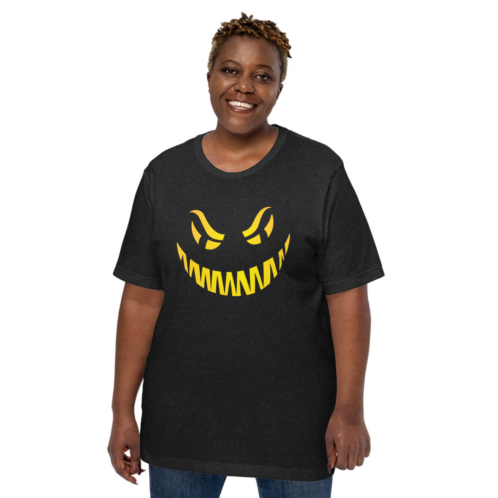 Spooky Pumpkin Face Unisex t-shirt - Adult Size