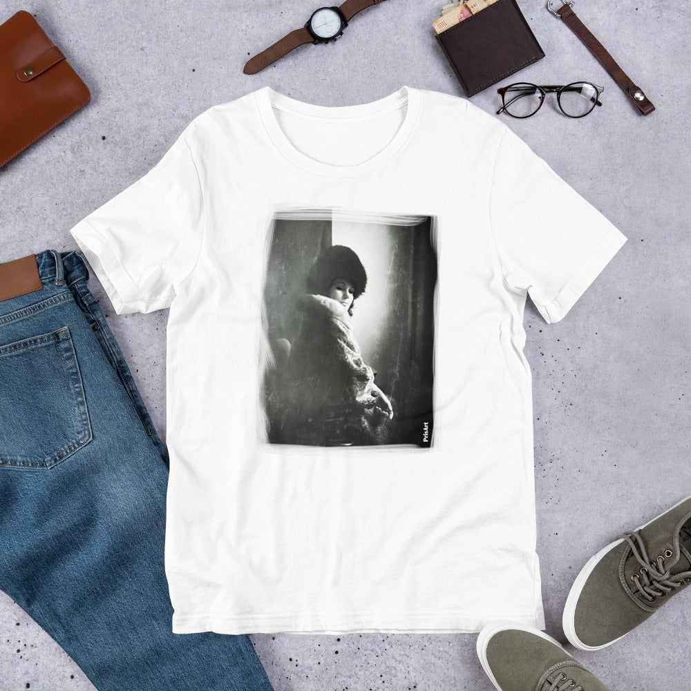 Mysterious Woman Vintage Photo - Short-Sleeve Unisex T-Shirt