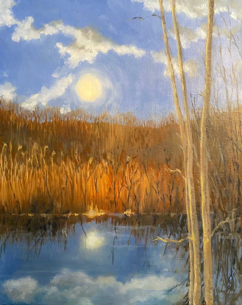 Painting of marsh by Priscilla Prentice