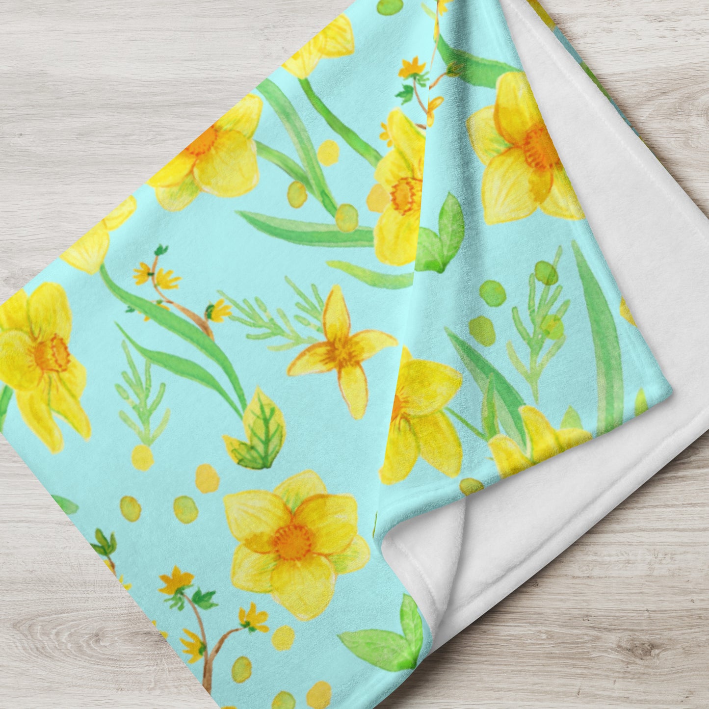 Daffodil Garden Throw Blanket